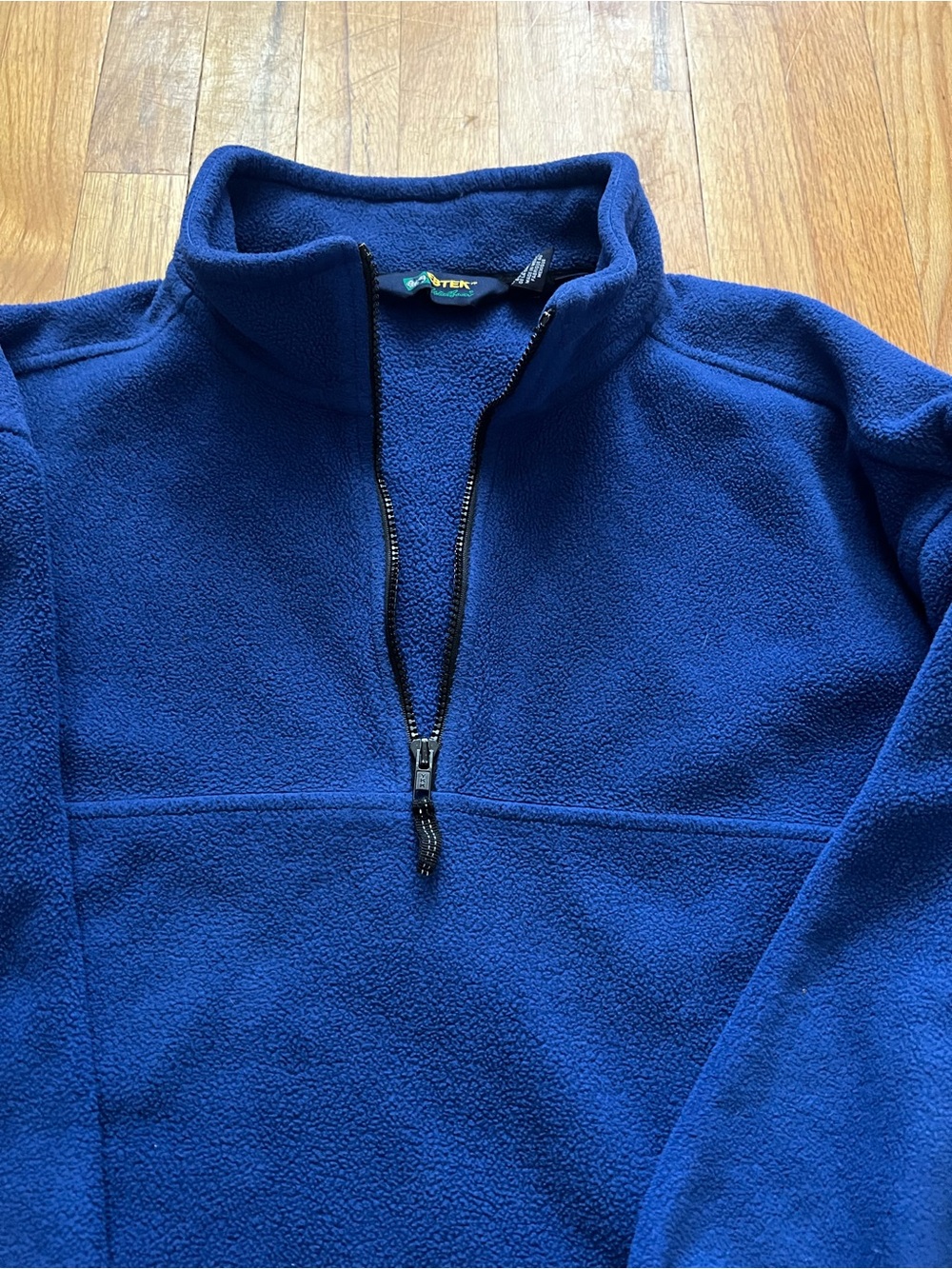 Eddie Bauer/tek gear Royal Blue Quarter-Zip Fleece Pullover - Men's large